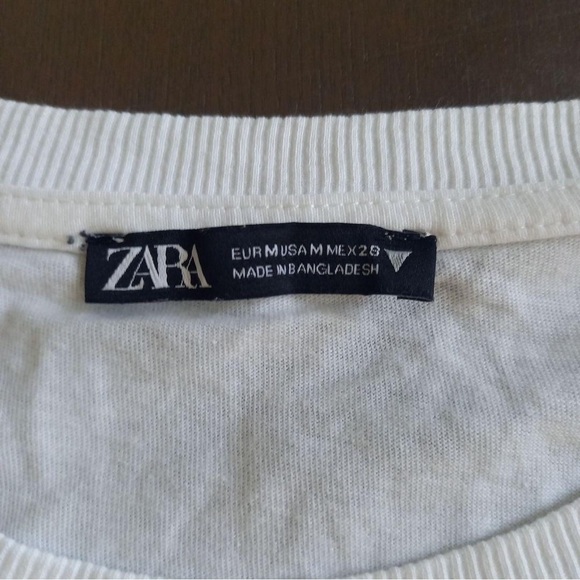 Zara Cannes France White Tee tshirt M - Picture 3 of 3